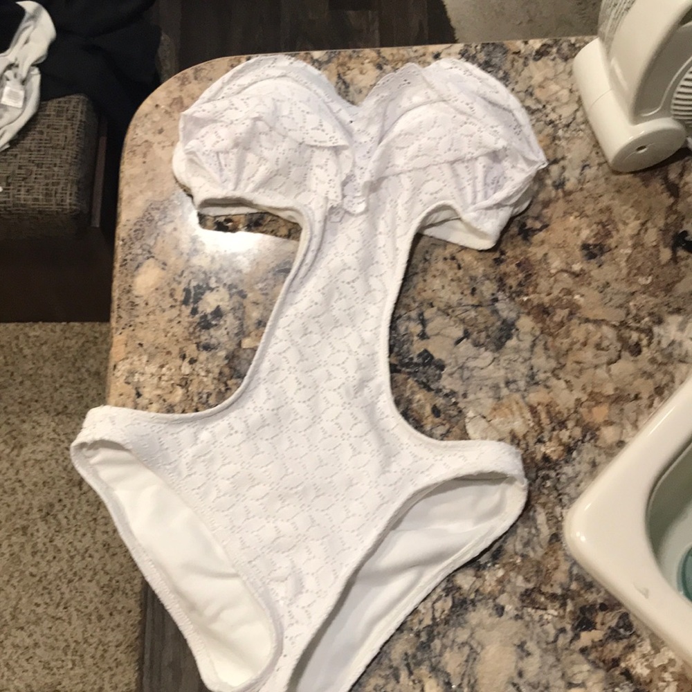 One piece cut out bathing suit